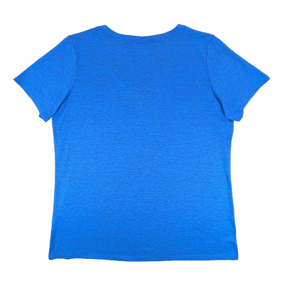 Michigan Wolverines T-Shirt Large Women's Nike Dri-Fit V-Neck Blue 100% Poly - Picture 2 of 7